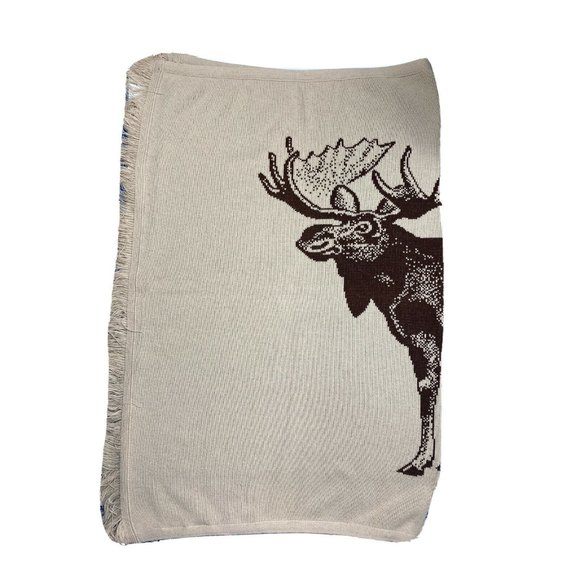Rare Vintage 1970s Logo Knits Moose Lodge Blanket Club Quilt Large Elks Retro - Picture 3 of 8